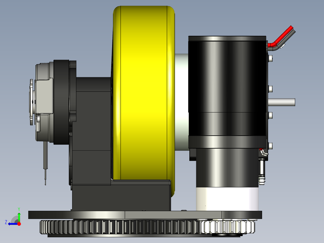 舵轮驱动单元1000wCFA AGV舵机驱动右视图