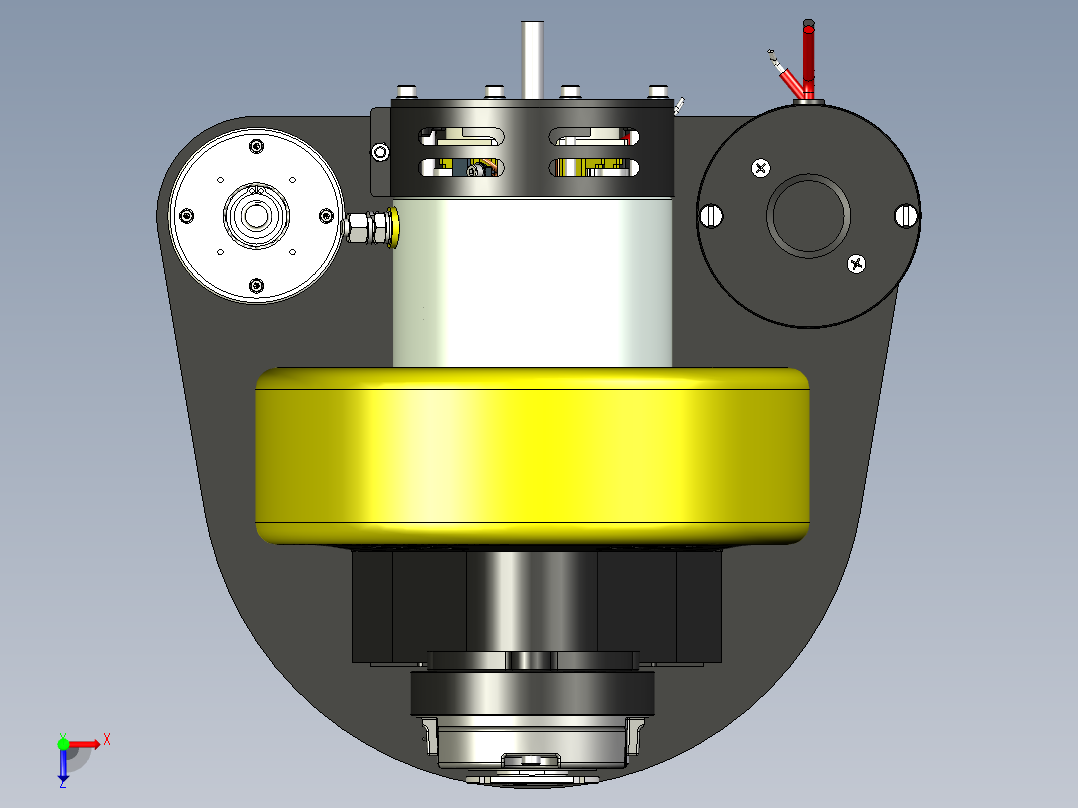 舵轮驱动单元1000wCFA AGV舵机驱动俯视图