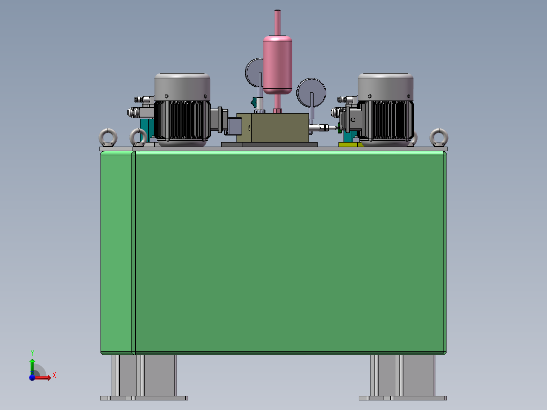 提升绞车液压站的设计前视图
