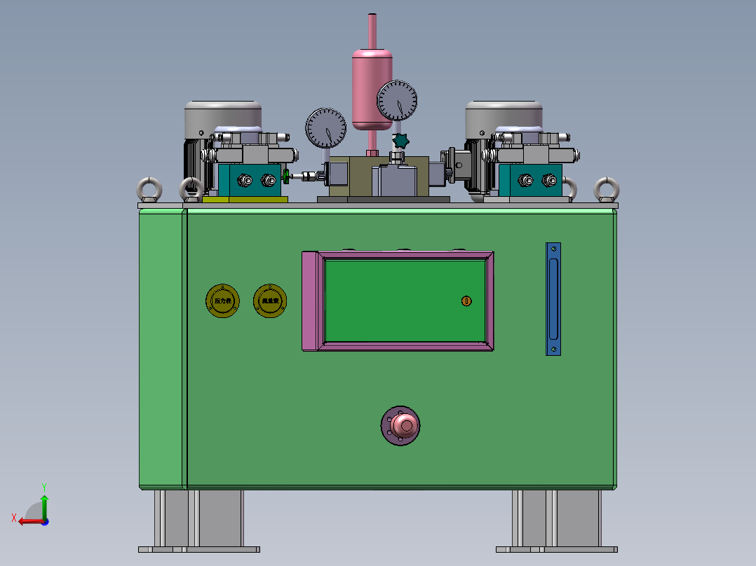 提升绞车液压站的设计后视图