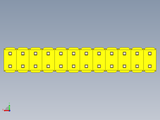 彩色公头100mil（2.54mm）系列-DS1021_yellow_2x12p_100mil_Type5_rev1.0后视缩略图