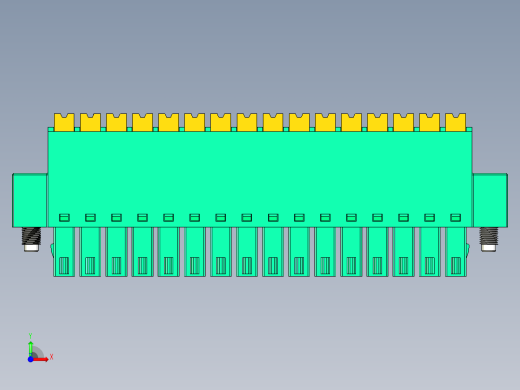 DEGSON 15EDG（公头） 3.5mm 螺钉锁紧，插拔式接线端子 FullPack-15EDGKNM-3.5-16P-14-00AH前视缩略图