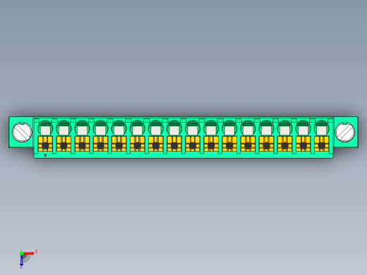 DEGSON 15EDG（公头） 3.5mm 螺钉锁紧，插拔式接线端子 FullPack-15EDGKNM-3.5-16P-14-00AH俯视缩略图