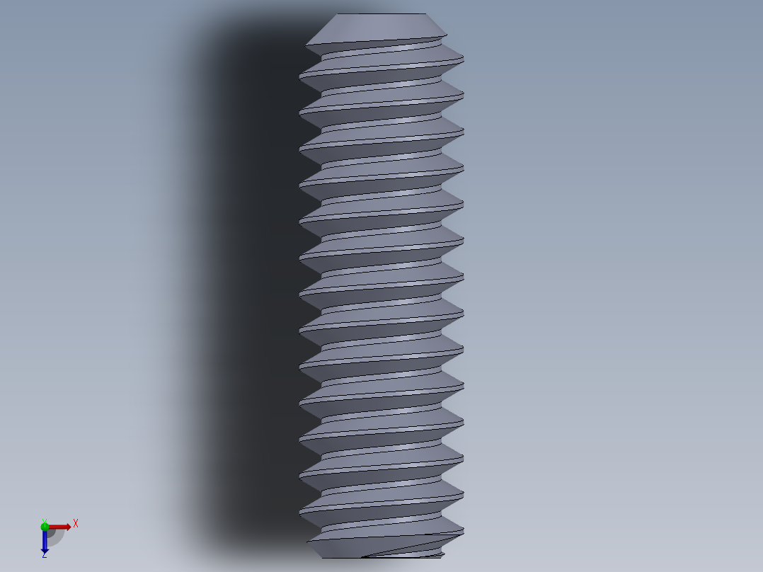 UNC 平头紧定螺钉-UNC SET SCREW 10-24 x0.625.SLDPRT俯视图