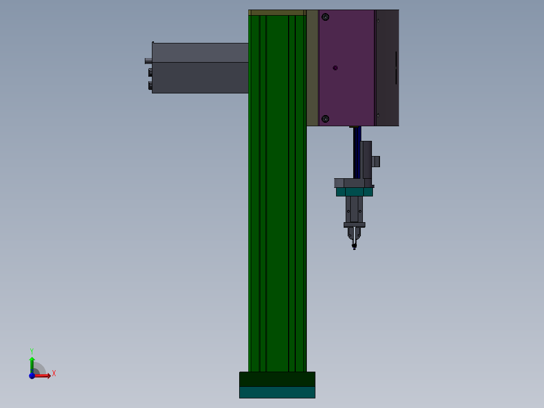 N型凸轮轨迹移载搬运机构前视图