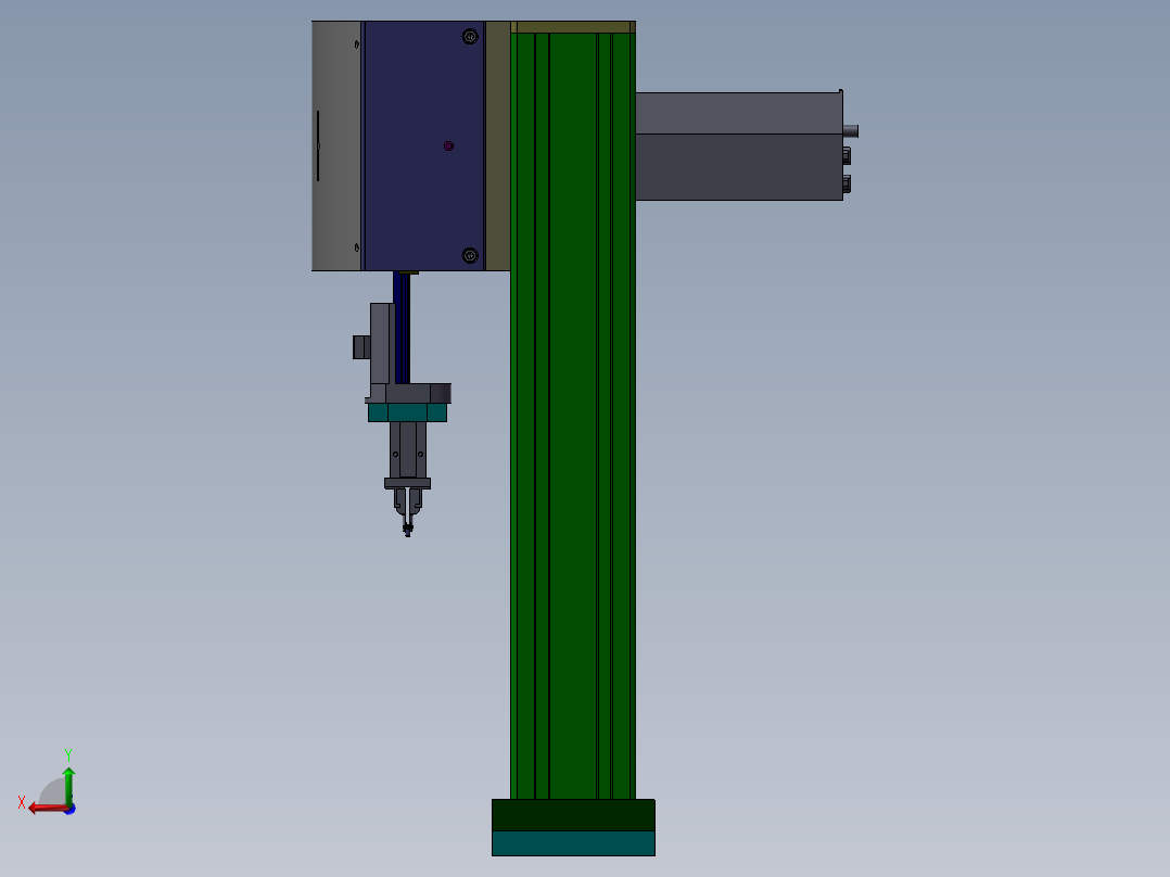 N型凸轮轨迹移载搬运机构后视图