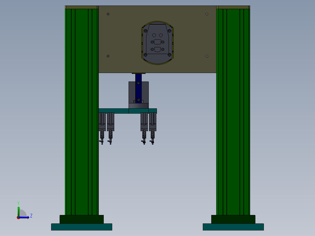 N型凸轮轨迹移载搬运机构左视图