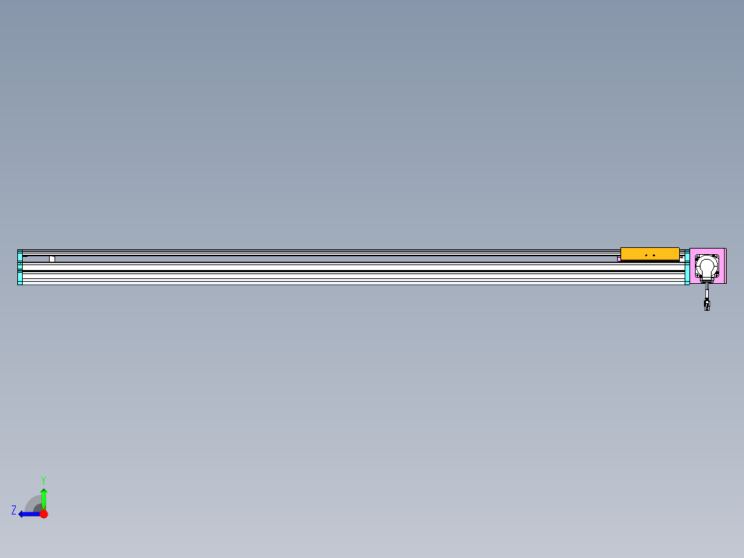 东锦同步带传动-直线滑台模组DH170B-L150-S1450-BL-P400W-C3右视图