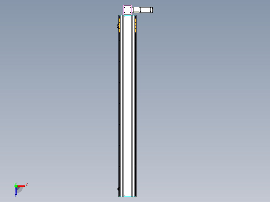 东锦同步带传动-直线滑台模组DH170B-L150-S1450-BL-P400W-C3俯视图