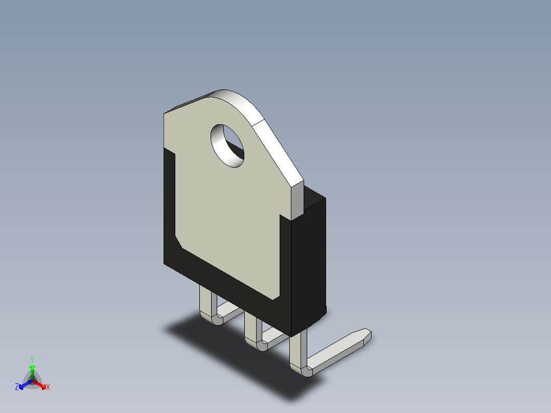 TO-218AC-HF正等轴测图