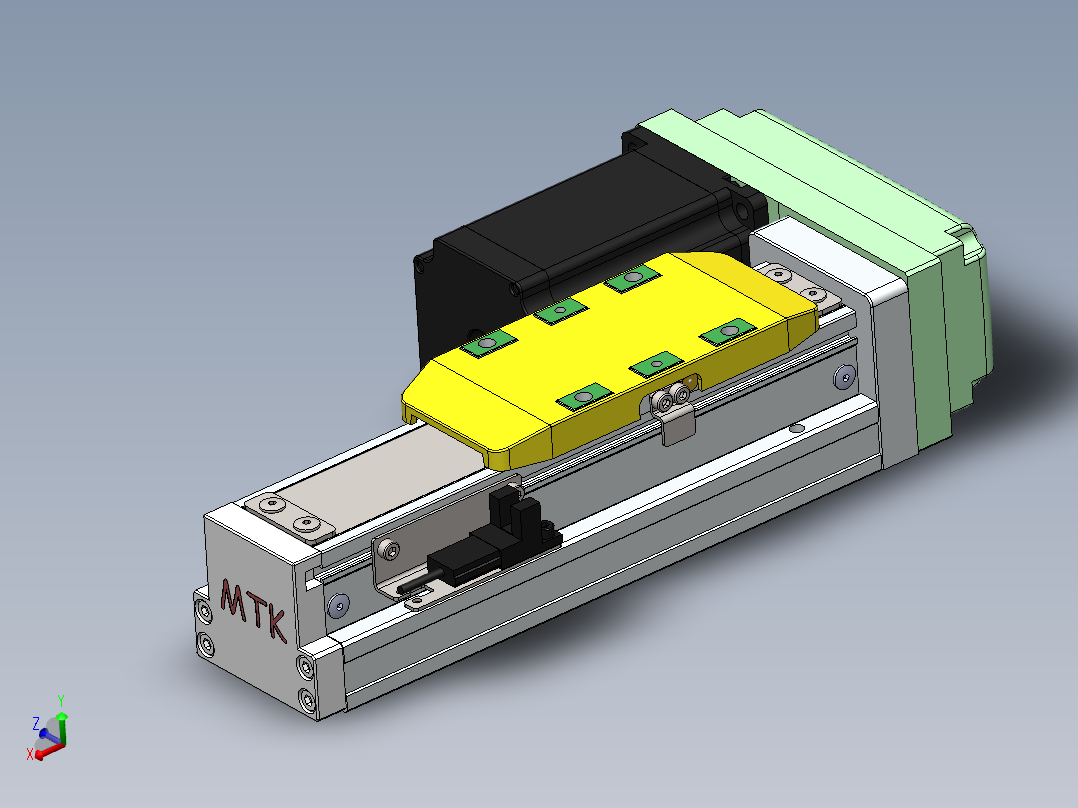 GTH内嵌丝杆全封闭GTH5-BL-57步进主视图