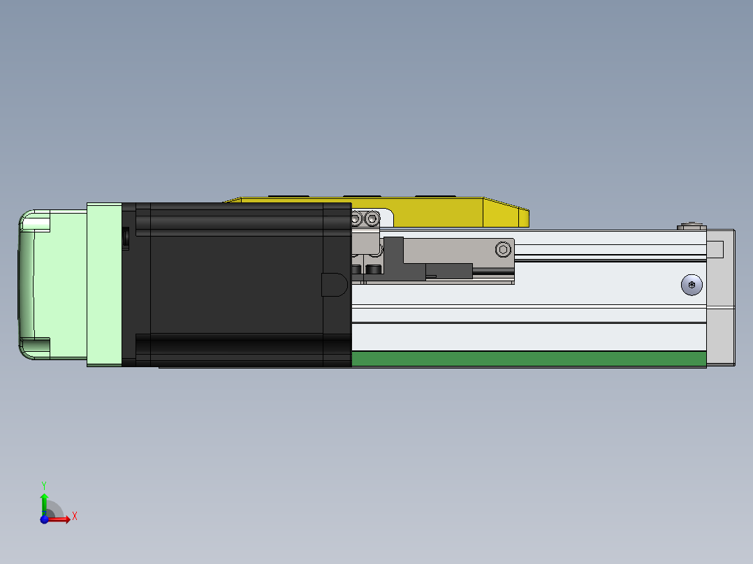 GTH内嵌丝杆全封闭GTH5-BL-57步进前视图