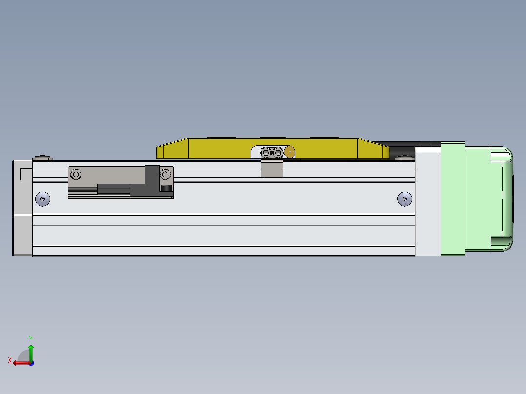 GTH内嵌丝杆全封闭GTH5-BL-57步进后视图