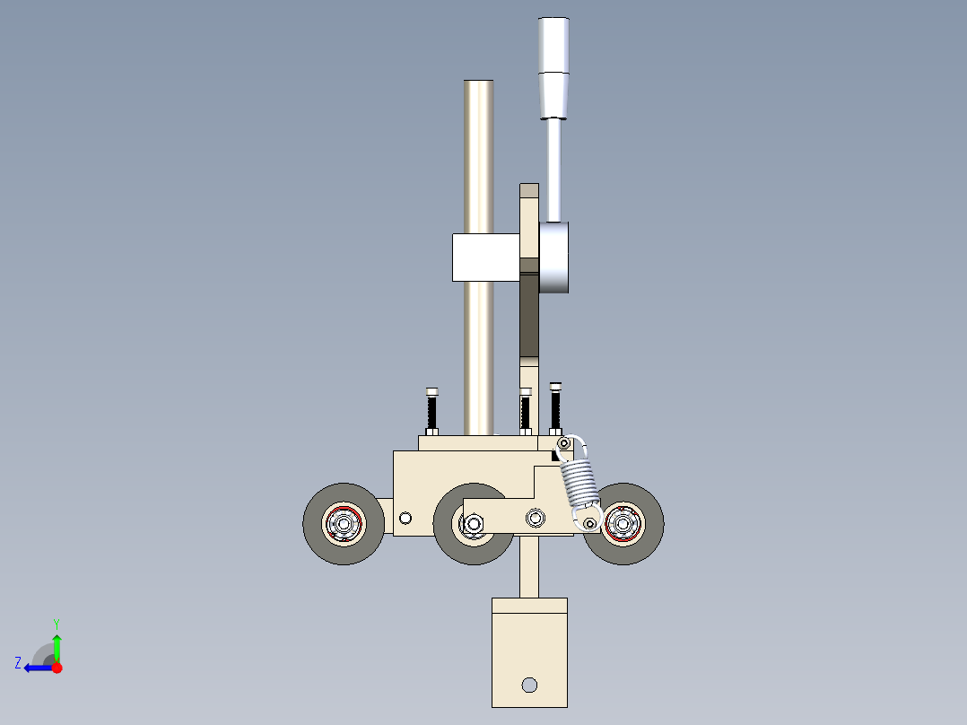 灵活的支座支架右视图