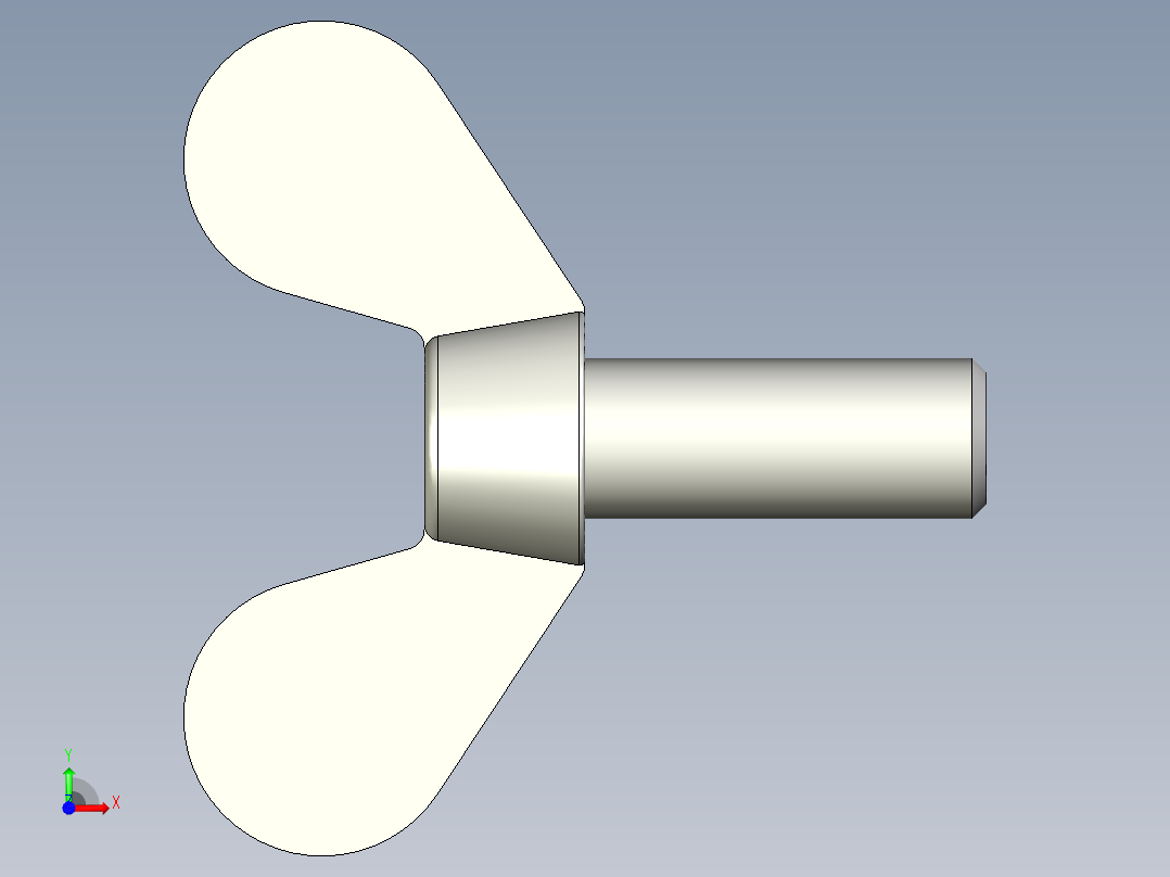 带耳螺钉-DIN_316_Wing_screws_10x1.5x25-20.5-16.5_51_4.4_25_10.stp前视图
