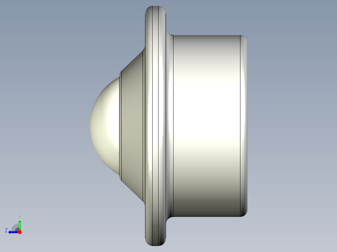 萬向滾珠59-3D多系列多零件图纸模型右视图