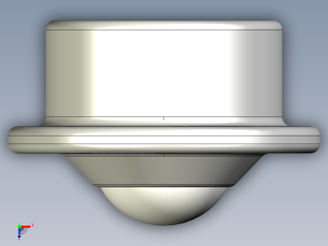 萬向滾珠59-3D多系列多零件图纸模型俯视图