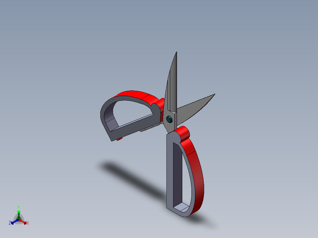 剪刀模型正等轴测图