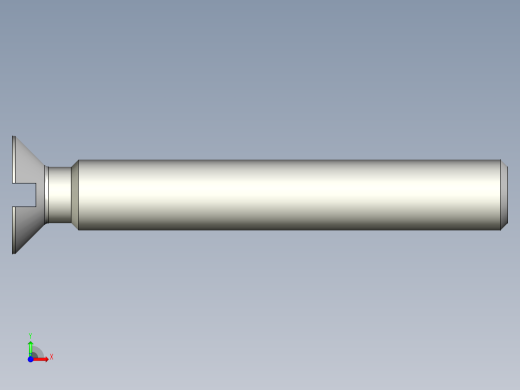 沉头螺钉-Slotted_BOLT-M6-L42_37-10-2x2-45.stp前视缩略图