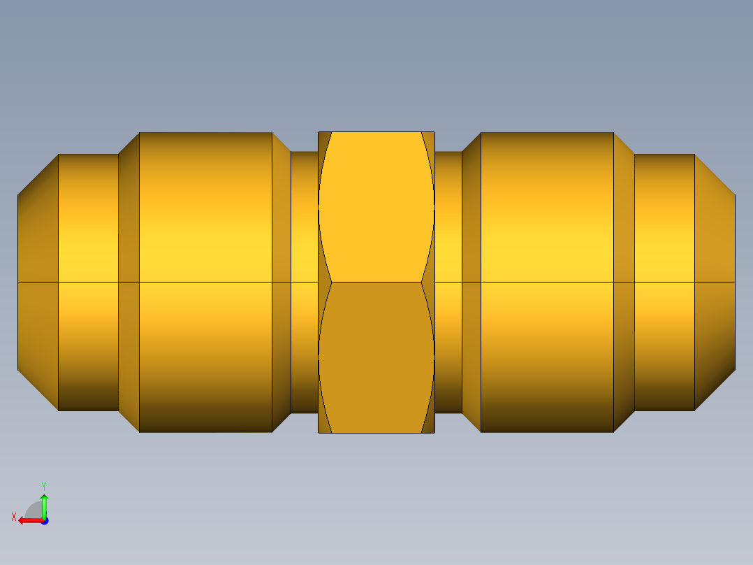 扩口式工业通用硬管接头Union 42F-8后视图