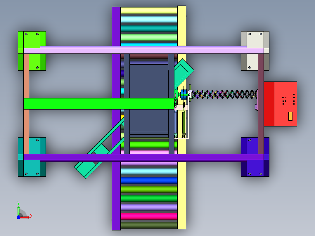 定位自动在线式缠绕包装机前视图