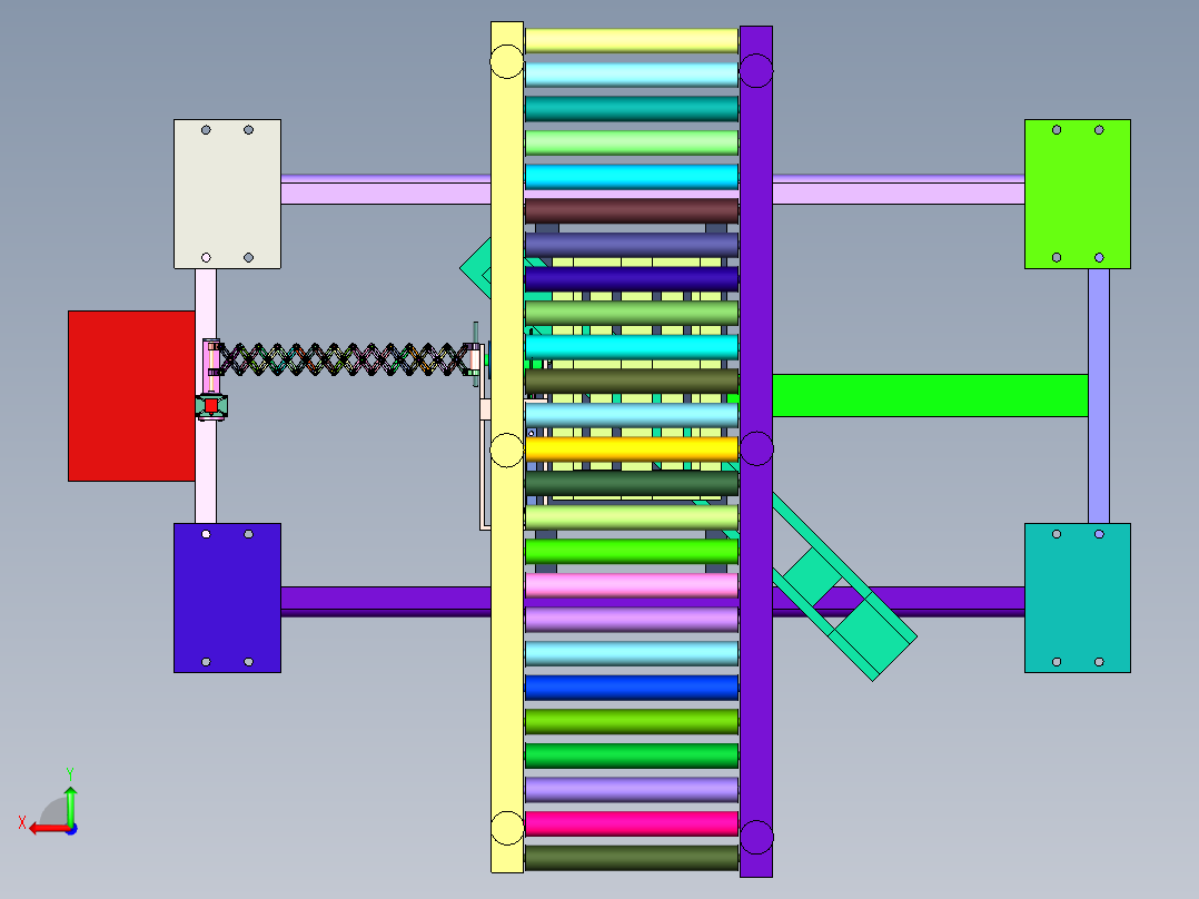 定位自动在线式缠绕包装机后视图