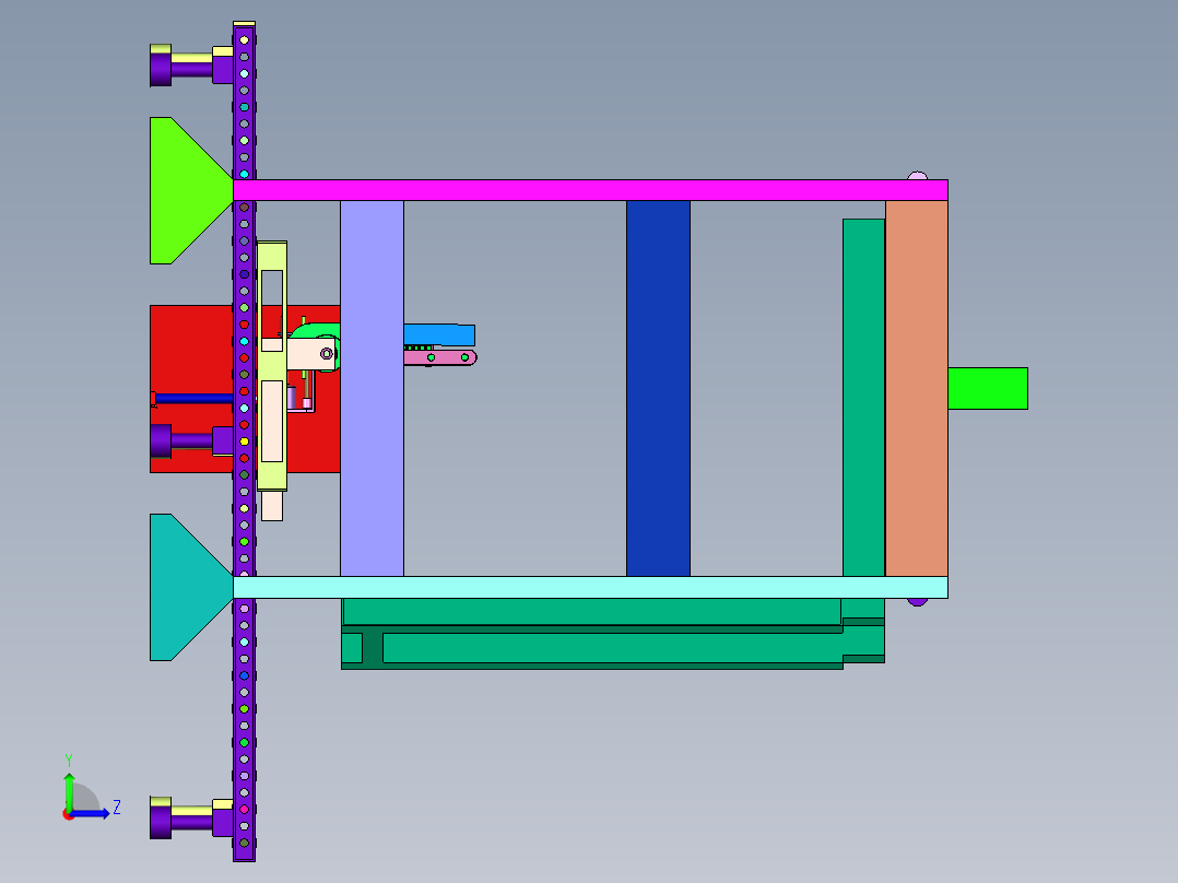 定位自动在线式缠绕包装机左视图