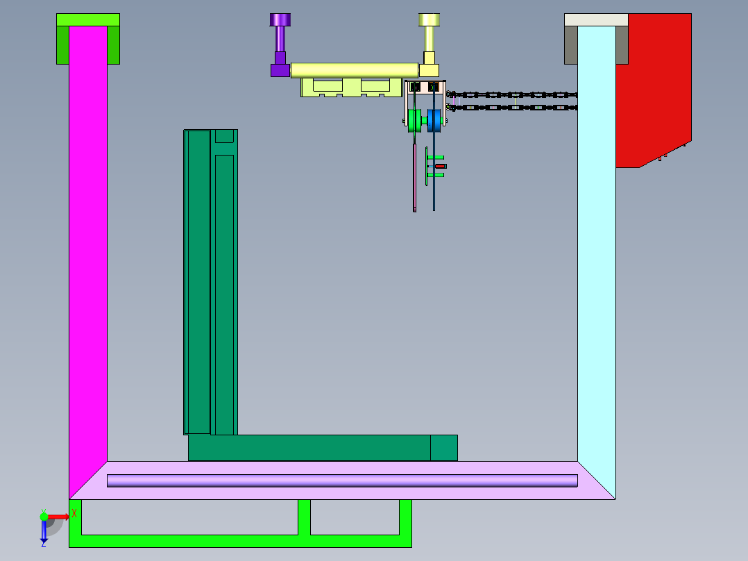定位自动在线式缠绕包装机俯视图