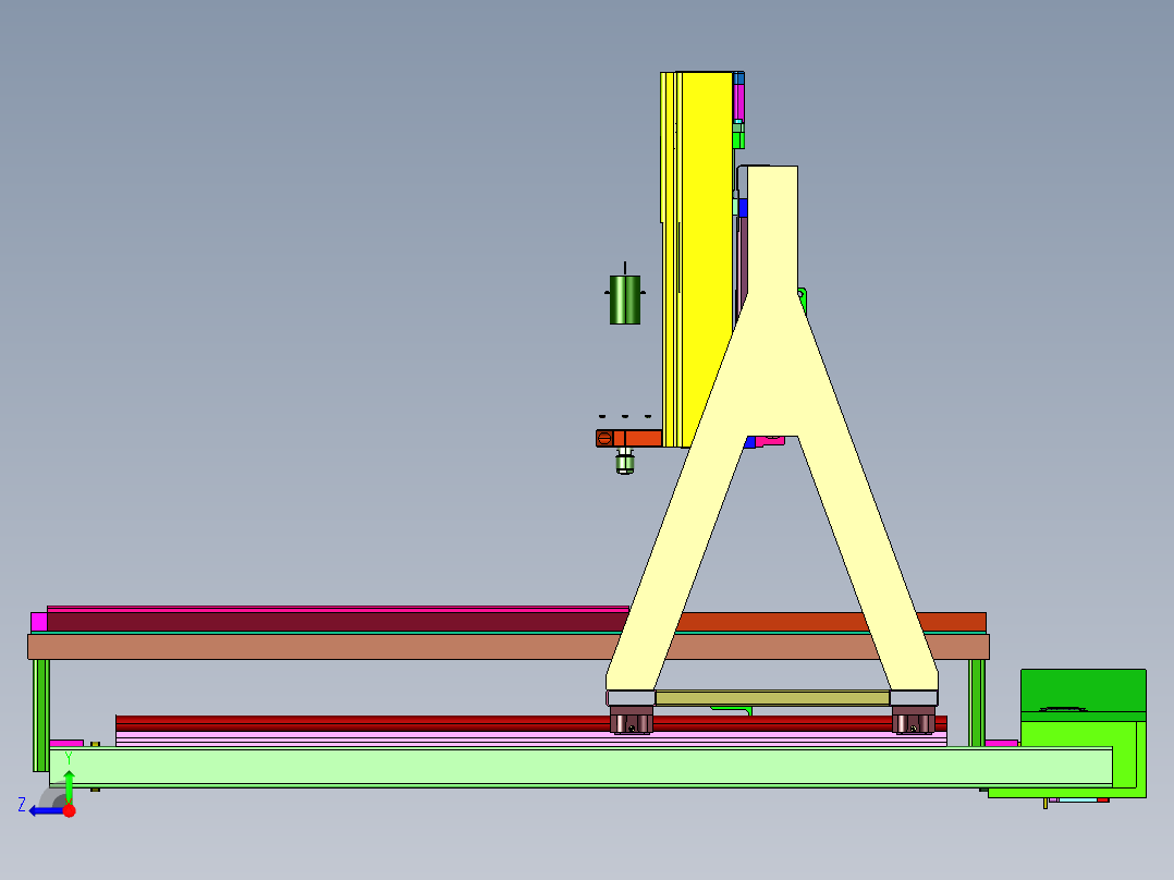 小型桌面式精密金属铣床右视图
