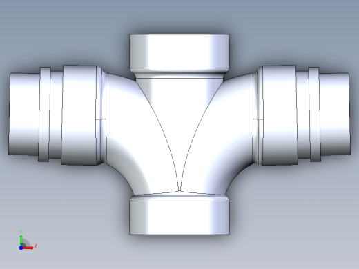 船舶管路系统S16_SeaDrainPLUS_DoubleSanitaryReducingTee-SxSxSxS_37E261930_2in Sea Drain Plus - Sanitary Double Reducer Tee - SxSxSxS前视缩略图