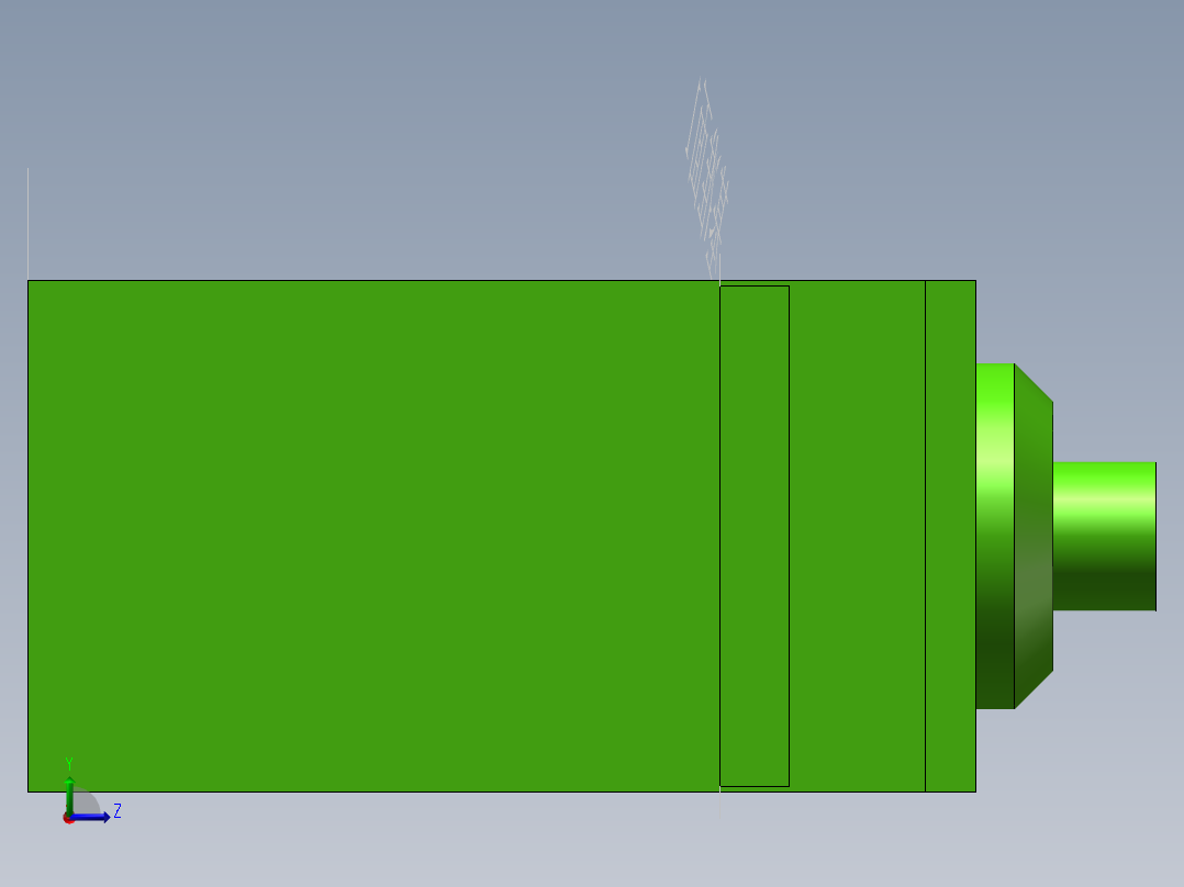 舵机（不含虚轴）左视图