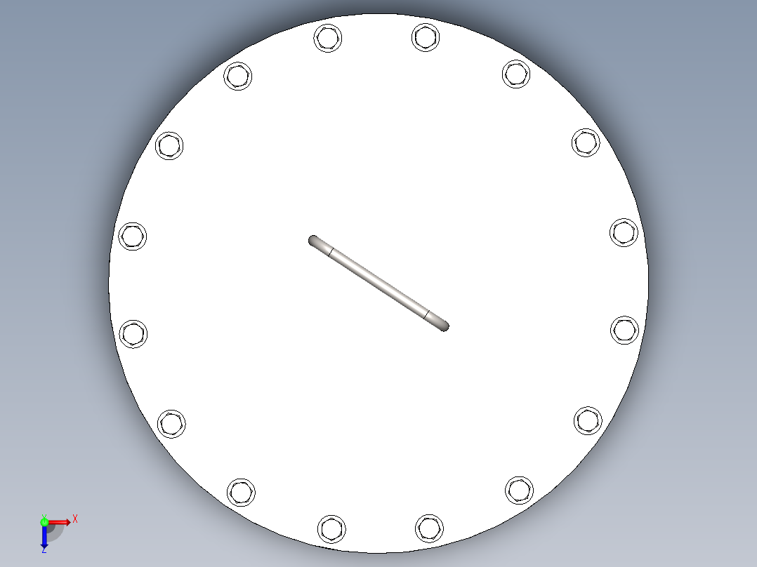 这是一个16英寸(406毫米)的人孔，用于地上储罐俯视图