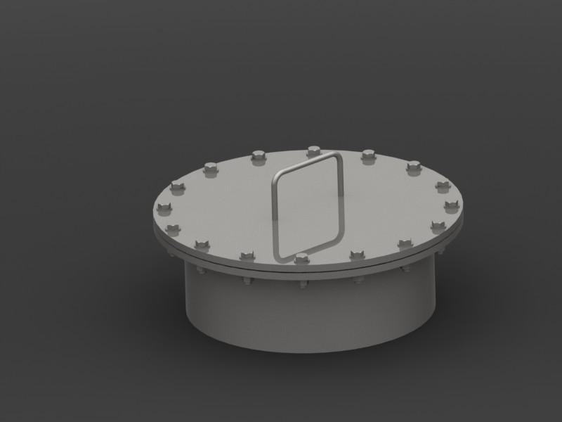 这是一个16英寸(406毫米)的人孔，用于地上储罐