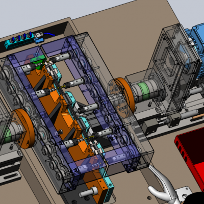 多头钻孔机 3D模型 非标自动化设备3D图纸3D模型