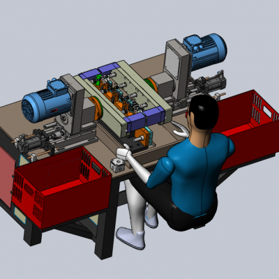 多头钻孔机 3D模型 非标自动化设备3D图纸3D模型