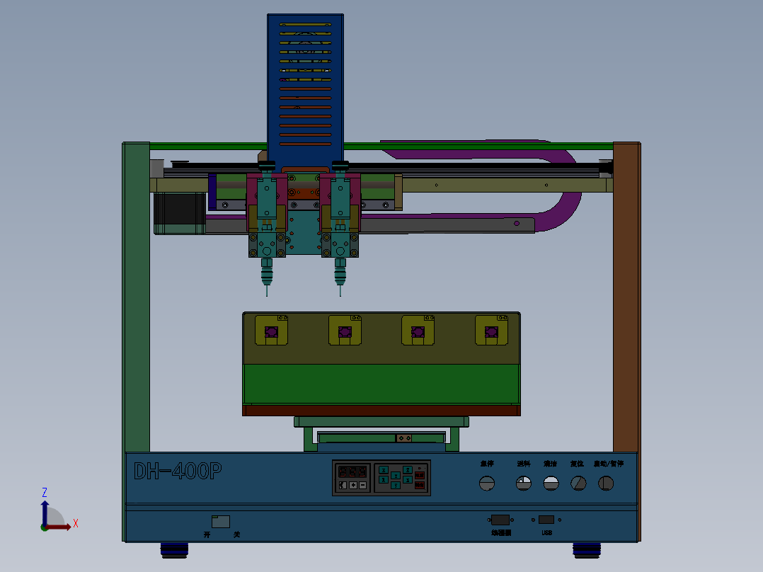MY 400 双头点胶设备前视图