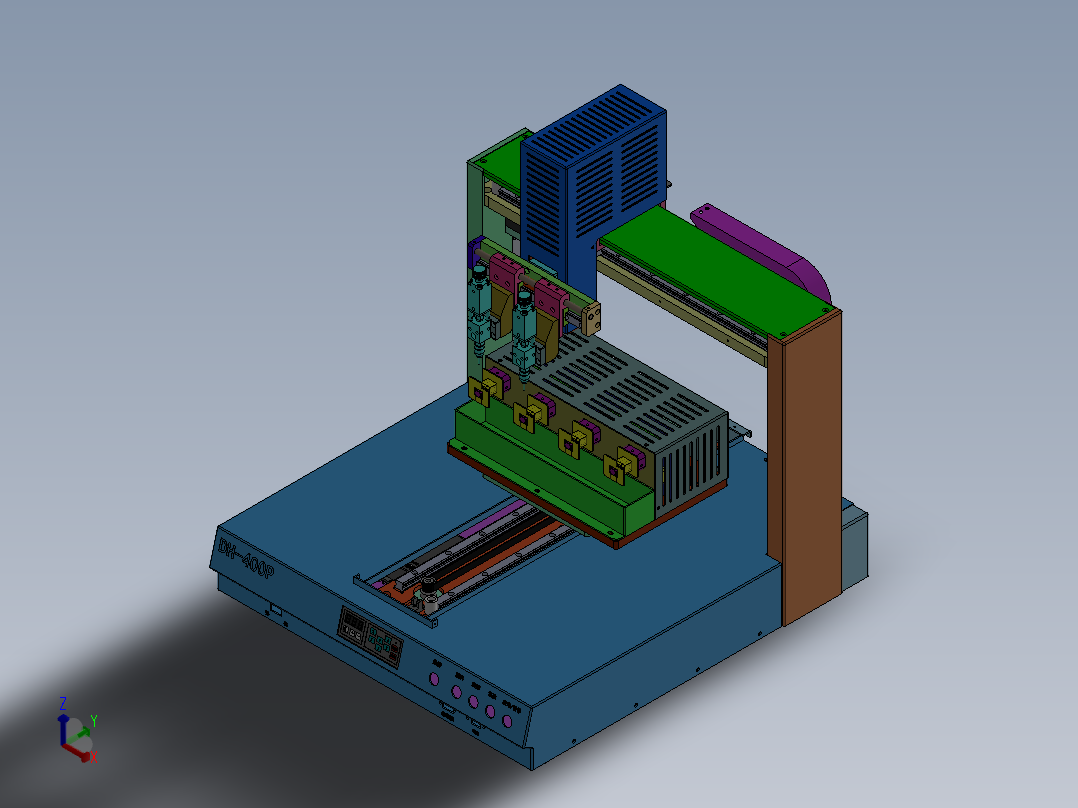 MY 400 双头点胶设备正等轴测图