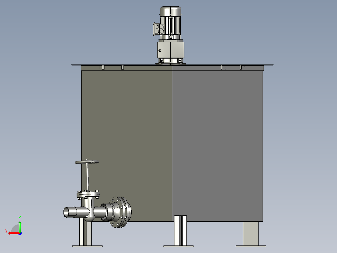 发酵罐矿浆浮选槽后视图