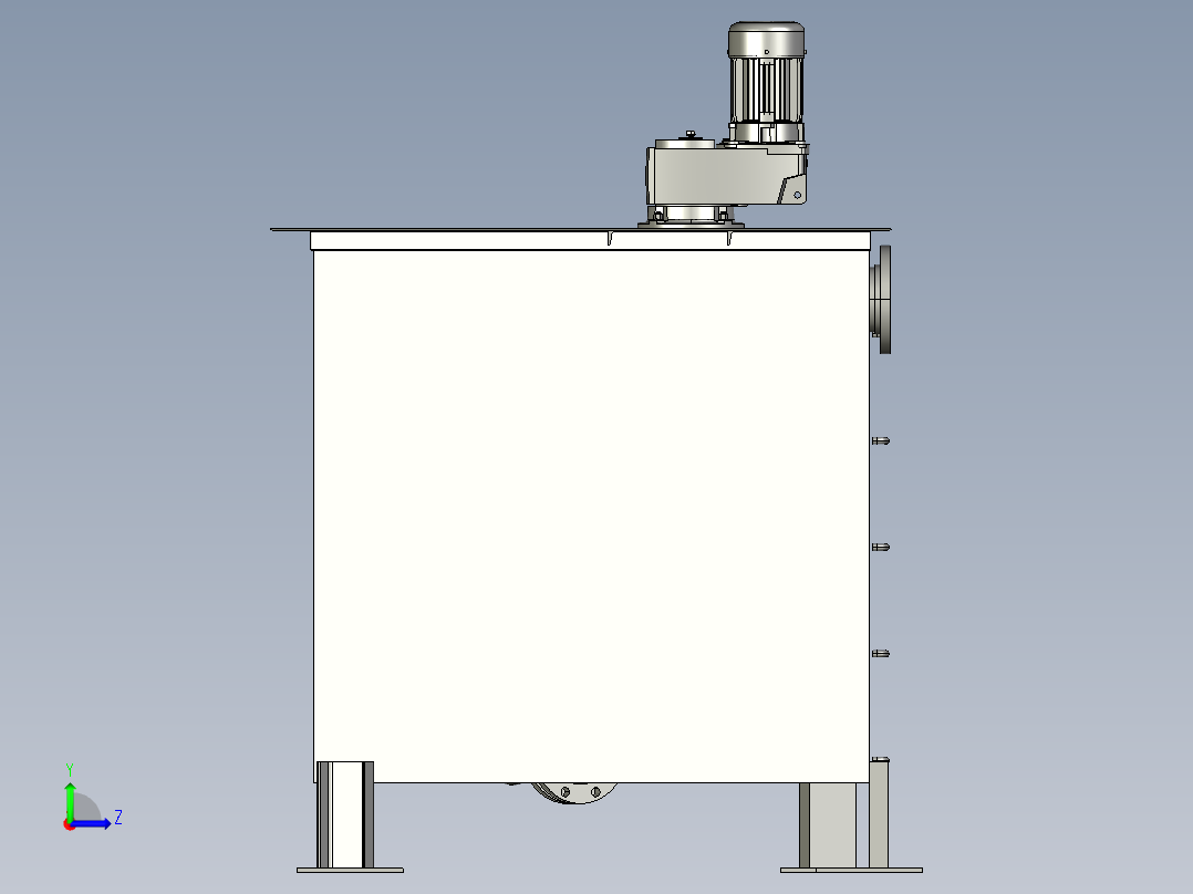 发酵罐矿浆浮选槽左视图