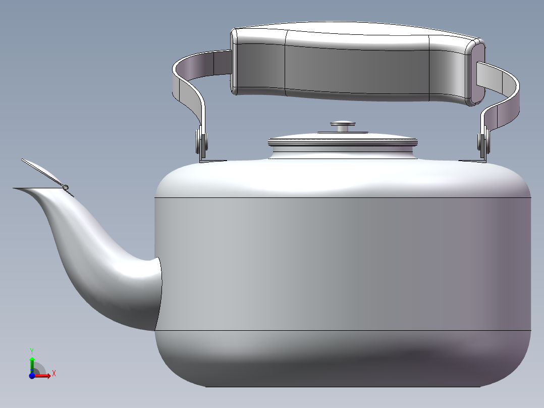 水壶装配模型前视图
