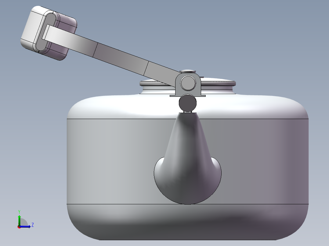 水壶装配模型左视图