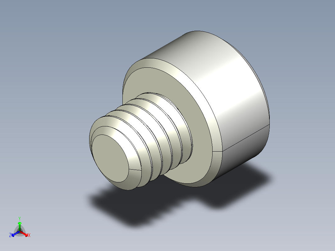 M4 x 0.7mm Thread 4mm LONG SOCKET HEAD CAP SCREW.IGS主视图