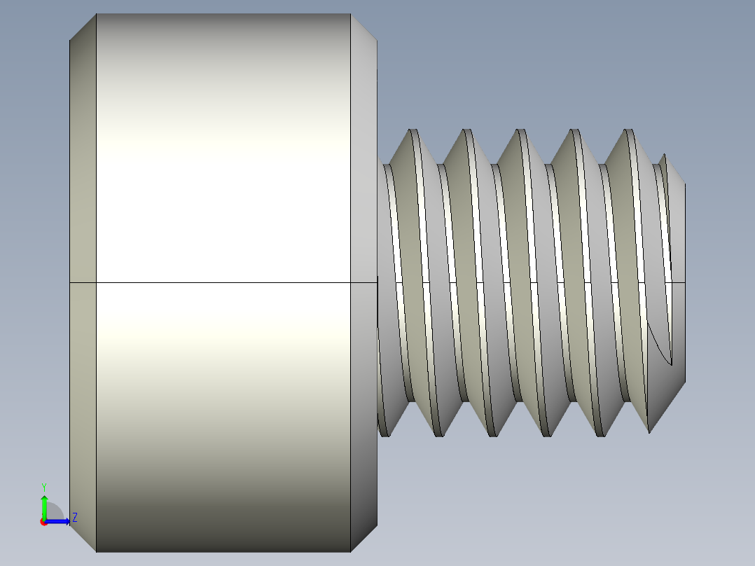 M4 x 0.7mm Thread 4mm LONG SOCKET HEAD CAP SCREW.IGS左视图