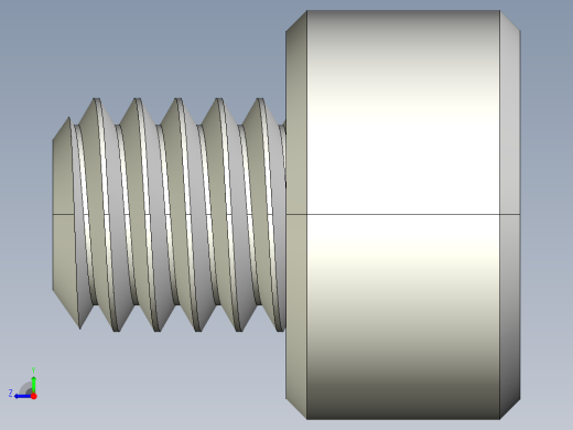 M4 x 0.7mm Thread 4mm LONG SOCKET HEAD CAP SCREW.IGS右视缩略图