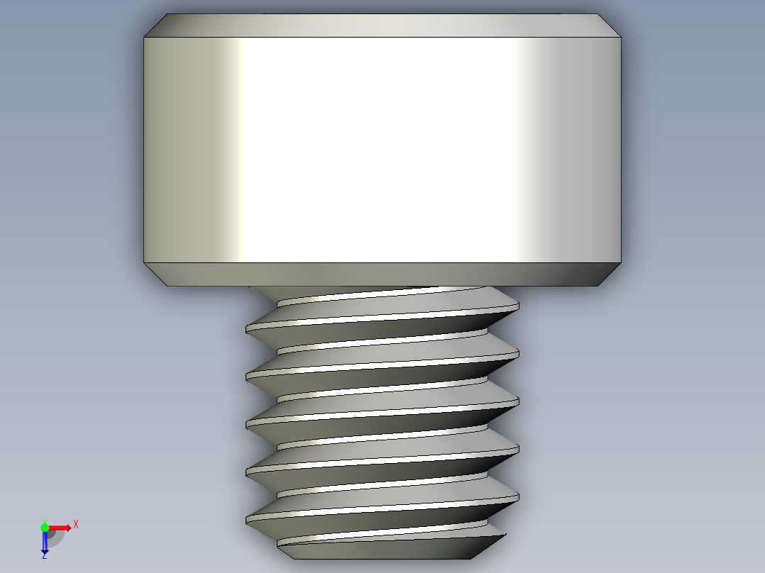 M4 x 0.7mm Thread 4mm LONG SOCKET HEAD CAP SCREW.IGS俯视图