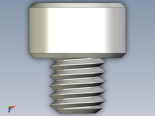 M4 x 0.7mm Thread 4mm LONG SOCKET HEAD CAP SCREW.IGS俯视缩略图