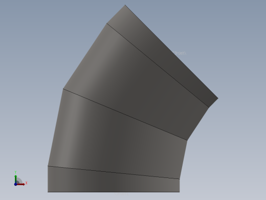 hvac round duct 45deg elbow前视缩略图