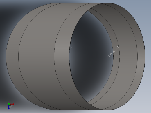 hvac round duct 45deg elbow俯视缩略图