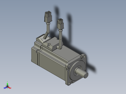 400W MHMJ伺服马达正等轴测缩略图