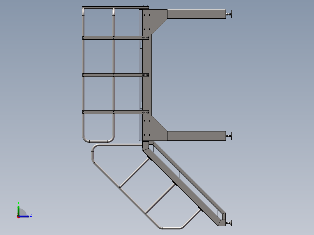 工作平台一左视图